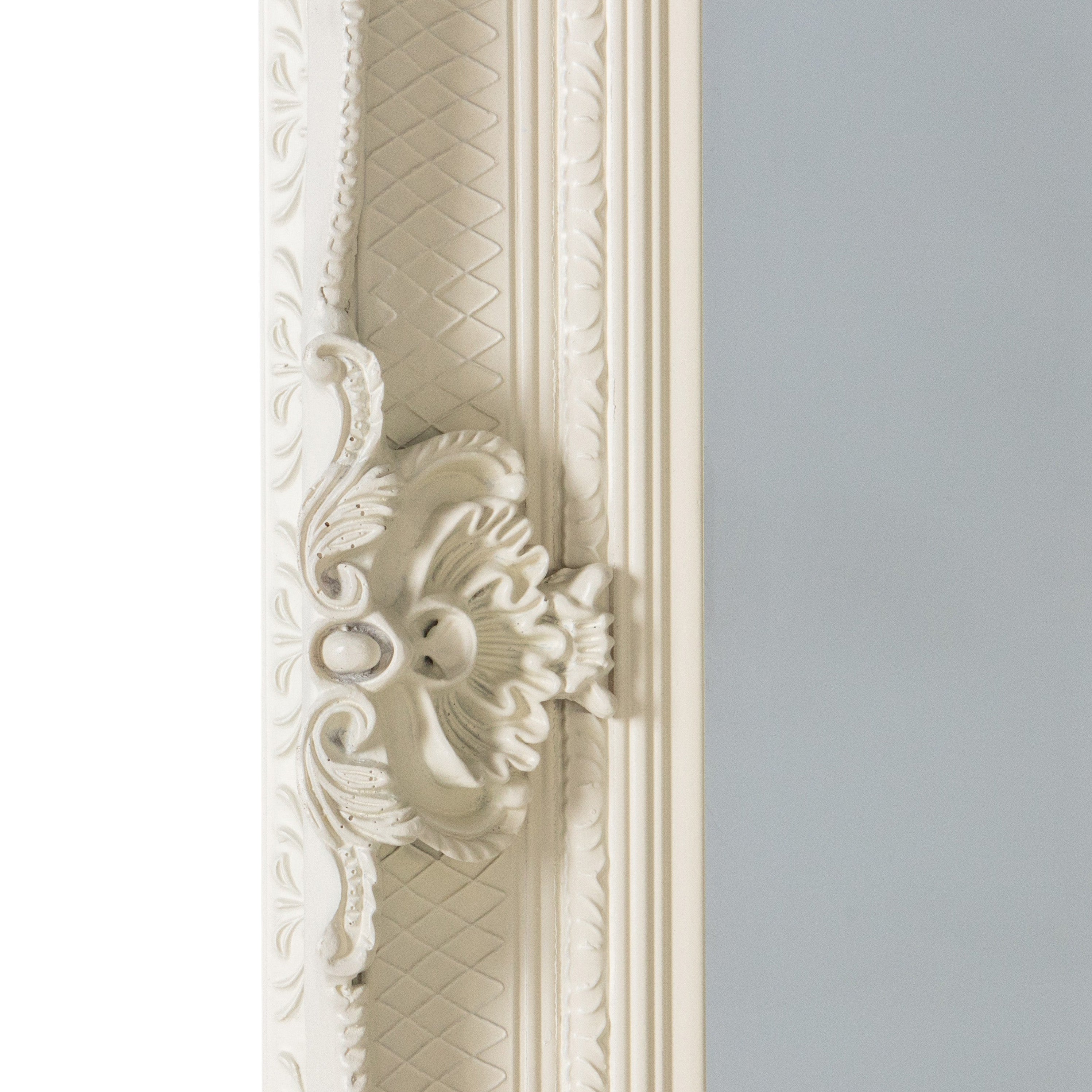 Alcott Baroque Vintage Cream Full Length Leaner Mirror